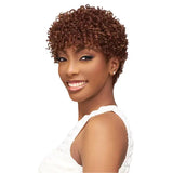 Perruque curly bouclée Pixie Cut GInger Brown Vanessa