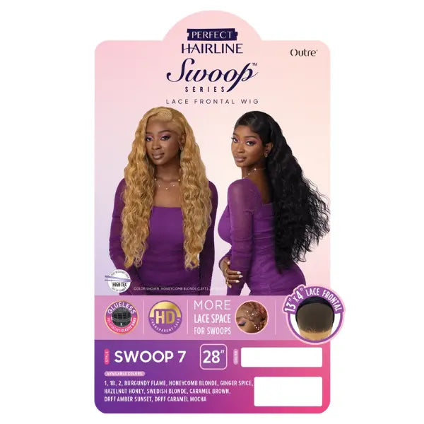 Perruque curly longue lace 13x4 Outre Swoop 7