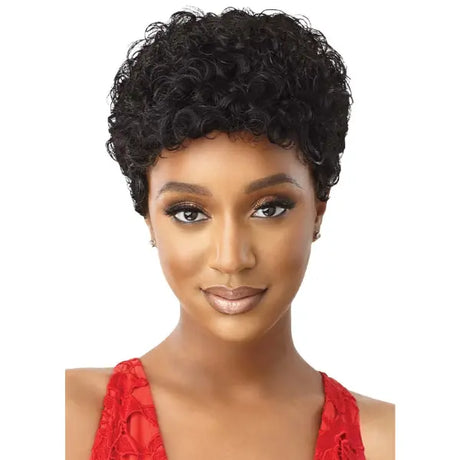 Perruque Curly Pixie Cut courte avec cheveux naturels humains Outre Fab & Fly Bloom