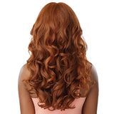 Perruque curly texture Yaki avec Frange couleur ginger Outre Nafessa