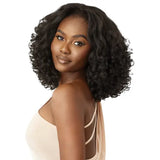 Perruque demi-tête curly bouclée yaki noir Outre Cypress