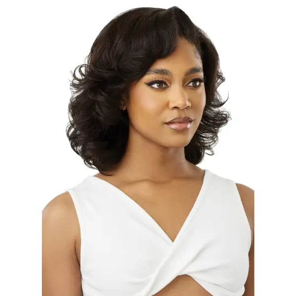 Perruque demi-tête Kinky Yaki Quick Weave Noire Outre Miriam