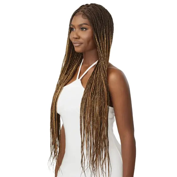 Perruque Full Lace Wig Tressée longue caramel Knotless Box Braids Outre