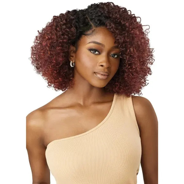 Perruque HD Lace bouclées sans colle couleur ginger Outre Melted Hairline Jinean