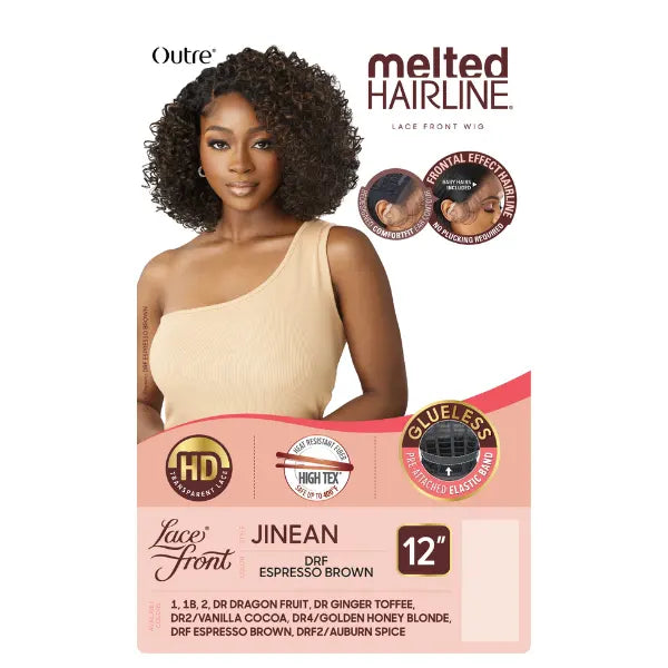 Perruque HD Lace bouclées sans colle Outre Melted Hairline Jinean