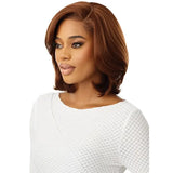 Perruque avec HD Lace glueless coupe bob avec une texturee yaki naturelle couleur caramel Outre Every44