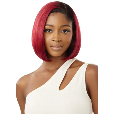 Perruque Lace Bob Straight Rouge Bordeaux Outré Peri