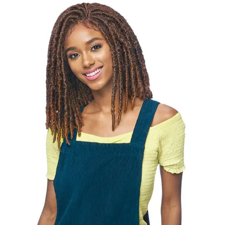 Perruque lace faux locks wig couleur caramel Spring Locs Vanessa Hair