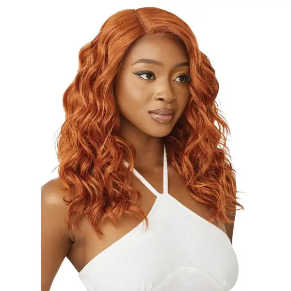 Perruque Lace Front Glueless Yaki wavy Copper Outre Tavi