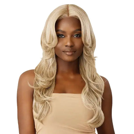 Perruque lace front ondulée wavy couleur blonde à poser avec ou sans colle Outre Deanna