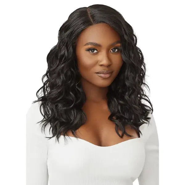 Perruque Lace Front Yaki Wavy Glueless Noir Outre Tavi