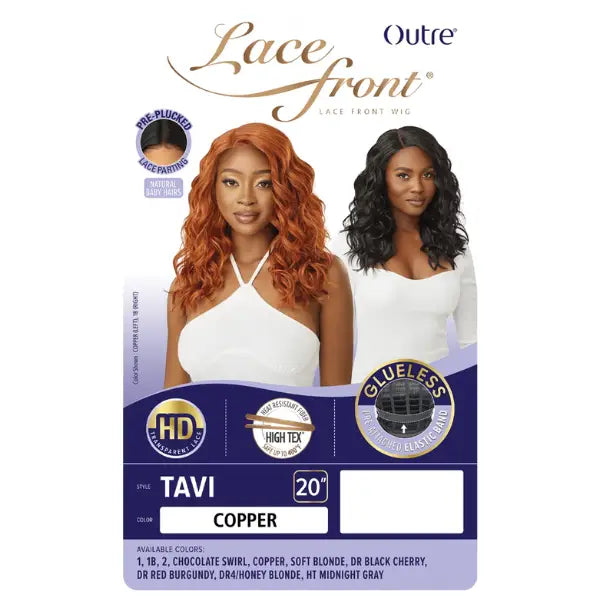 Perruque Lacefront Yaki WAvy Glueless Outre Tavi