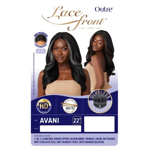 Perruque lace front Yaki Wavy Outre Avani