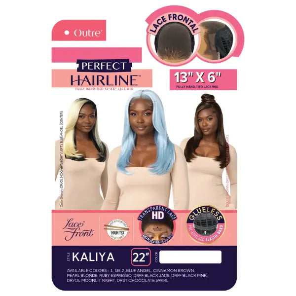 Perruque Lace HD 13x6 layered straight mi-longue Outre Kaliya Perfect Hairline