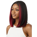 Perruque droite Lace HD Bob bordeaux Outre Yuri