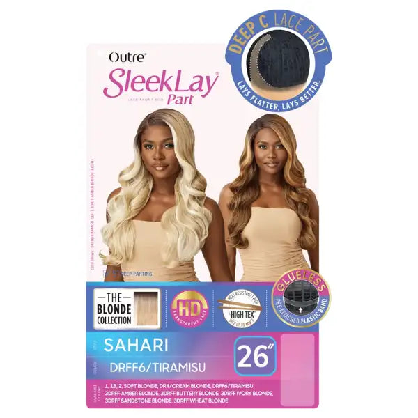 Perruque lace HD body wave longue Outre SleekLay Sahari