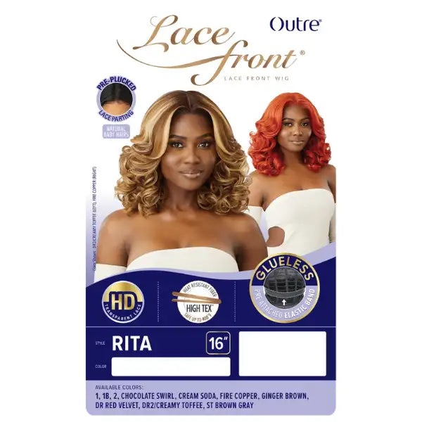 Perruque Lace HD curly bob Outre Rita