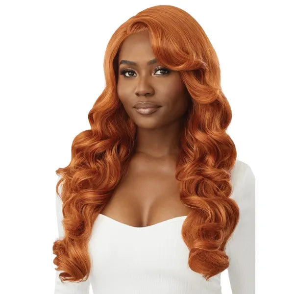 Perruque lace HD loose wave longue ginger Outre Hudson