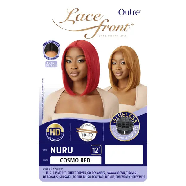 Perruque lace HD straight bob synthétique Outre Nuru