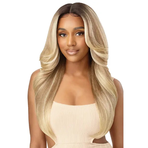 Perruque lace HD wavy longue couleur blond Outre Lennox