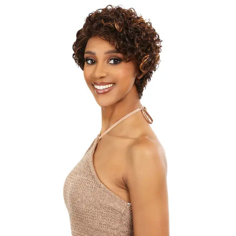 Perruque lace Pixie Cut Curly bouclée Caramel Vanessa Hair Brittney