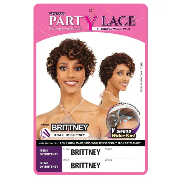 Perruque lace pixie cut Curly bouclée Vanessa Hair Brittney