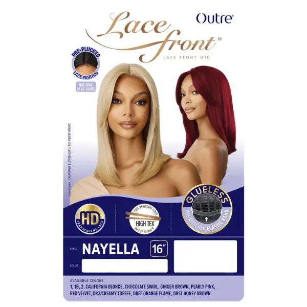 Perruque Lace Straight Bob Wig Mi-longue Outre Nayella