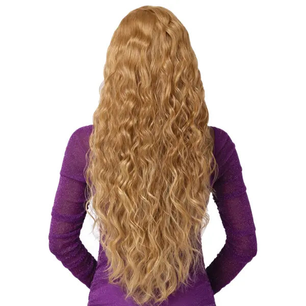 Perruque longue curly lace 13X4 blonde Outre Swoop 7