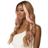 Perruque longue lace body wave middle part avec mèches Rose Outre Every38