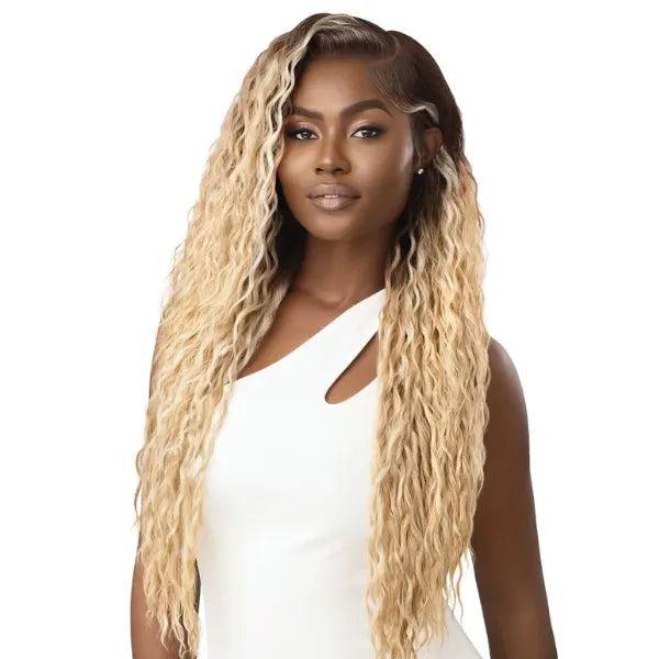 Perruque longue lace Curly Bouclée Blonde 13X6 Outre Tamala Perfect Hairline