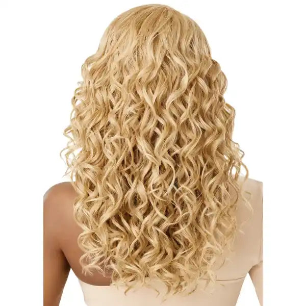 Perruque loose curl Lace HD Blonde Outre Kamari