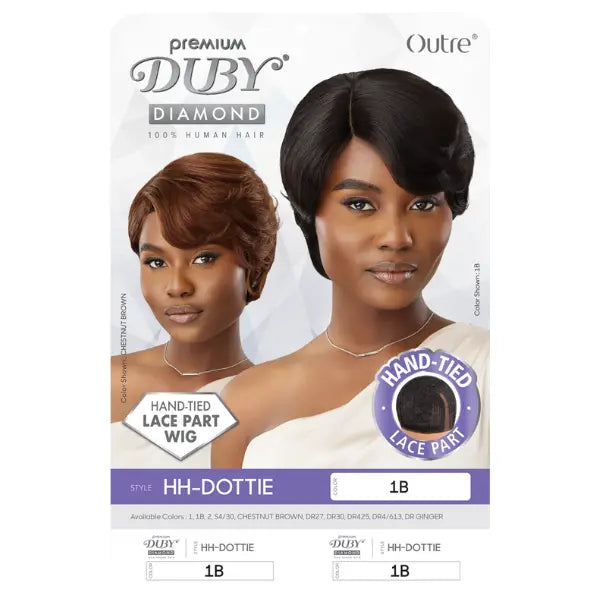 Perruque naturelle coupe pixie courte human hair Outre Dottie