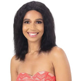 Perruque naturelle Kinky Straight Wet & Wavy Mi-Longue Model Model Botanical Wave