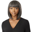 Perruque Naturelle cheveux 100% humainsstraight Bob avec Frange grise Outre Deria