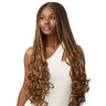 Perruque caramel Tressée French Curl Box Braids longue Lace HD 13X4 Outre