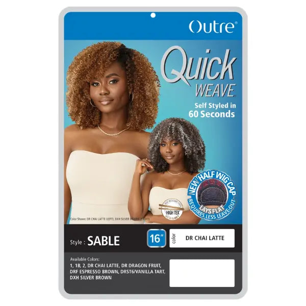 Perruque Quick weave Kinky Curly Outre Sable