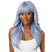 Perruque synthétiques avec frange wavy blue Outre Wigpop Danette