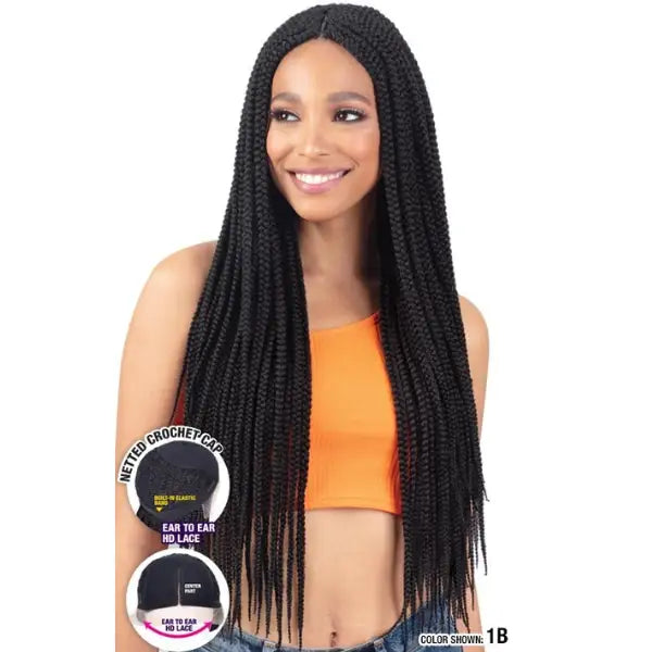 Perruque tressée braids Noir Model Model Long Box Braids