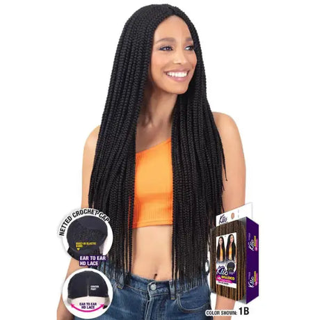 Perruque tressée noire Model Model Long Box Braids