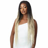 Perruque Tressée ombré blonde Knotless Square Part Braids Lace Frontal Wig Outré en teinte DR4/2T27613 