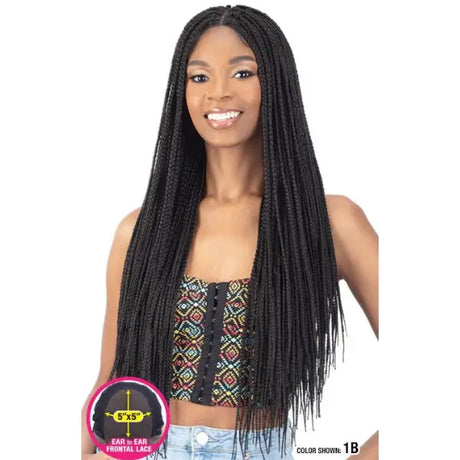 Perruque tressée Pre-stretched Box Braids Model Model