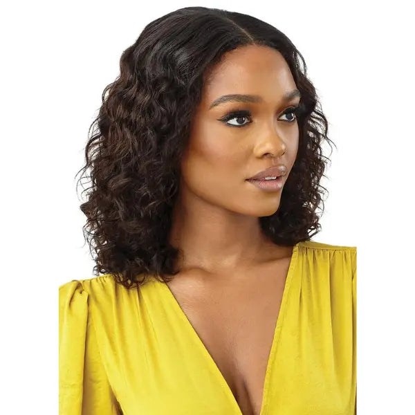 Perruque u-part bob bouclée 100% naturelle en 12 pouces Aruban Wave Outre