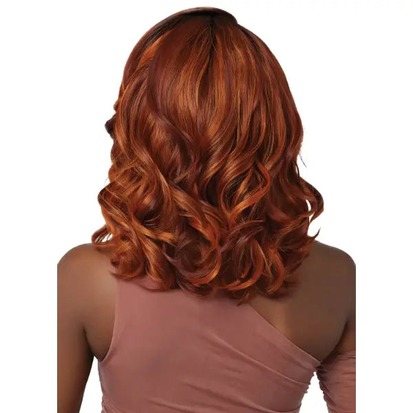 Perruque wavy bob lace HD 13x4 couleur ginger Outre Jeannie