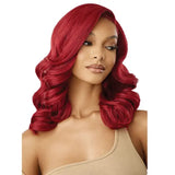 Perruque wavy bob long rouge Outre SleekLay part Aluna