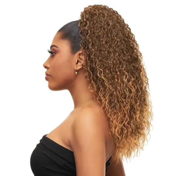 Ponytail Kinky Curly Postiche long blond Vanessa Medow 20