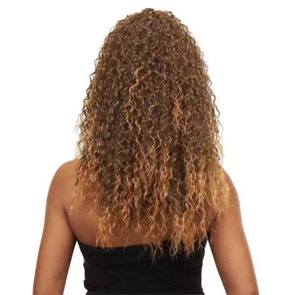 Postiche long blond ponytail kinky curly Vanessa Medow 20