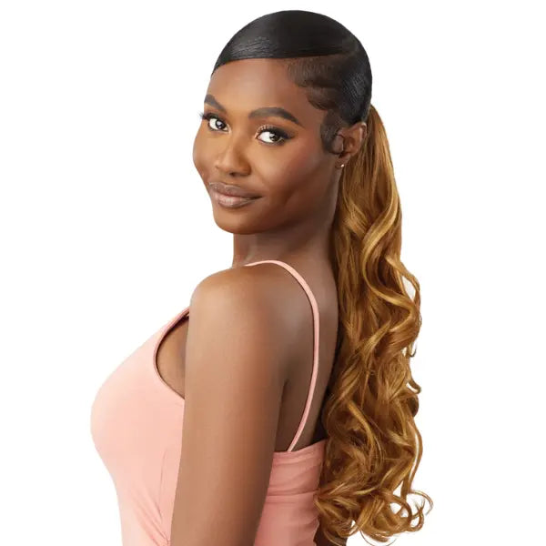 Postiche long ponytail blonde loose body wave Outre Kate