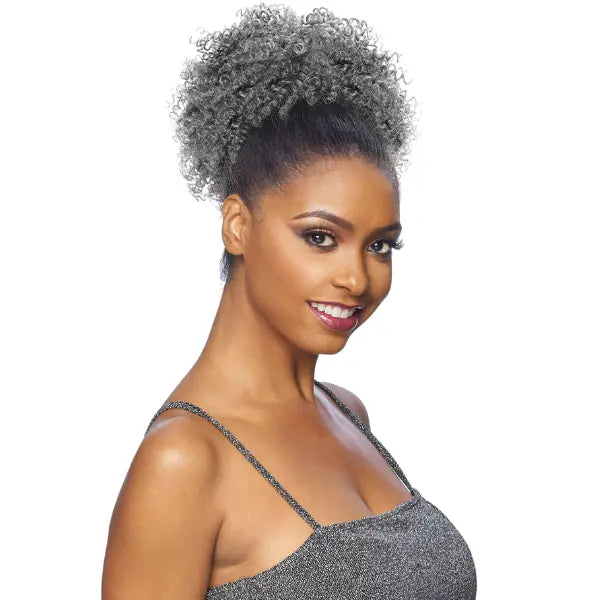 Postiche ponytail Afro Puff gris Vanessa ST Abec