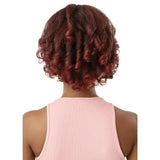 Postiche Ponytail yaki burgundy Outre Kinky Curly 12 pouces