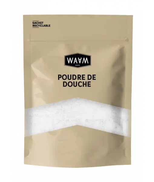 poudre de douche bio -Waam recharge 70 grammes.